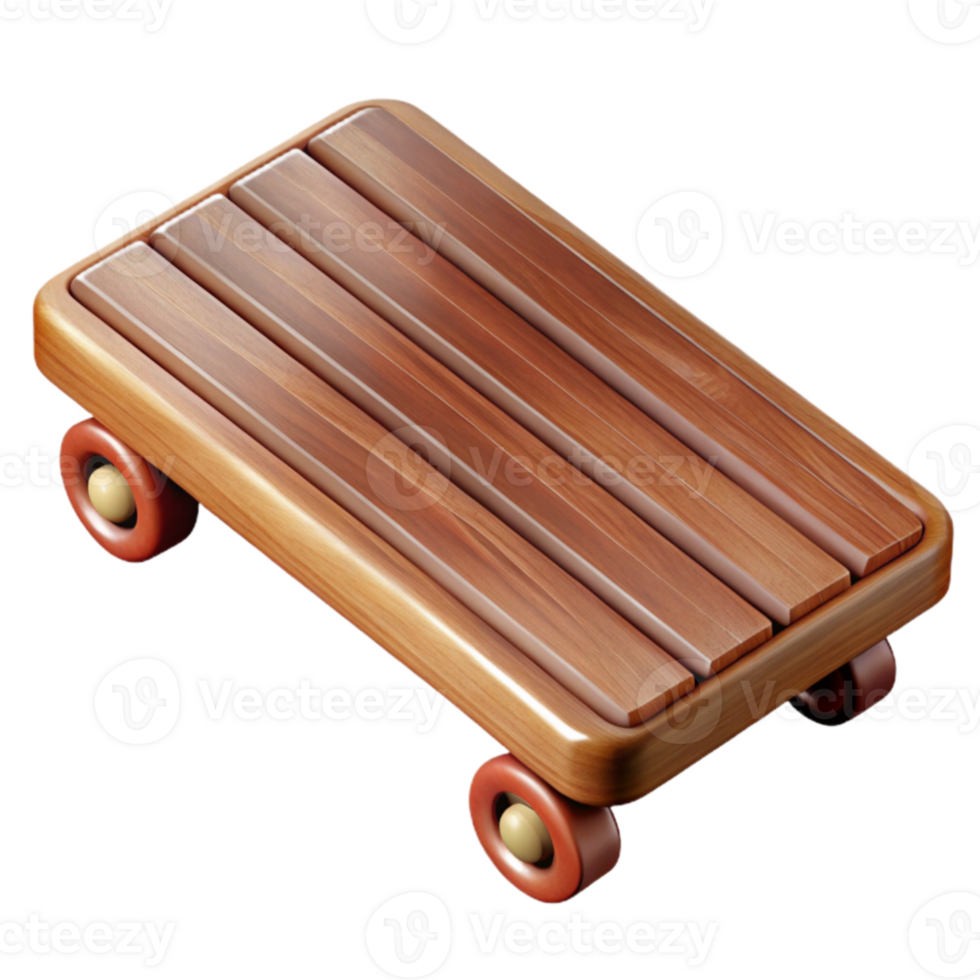 Wooden Toy Cart with Wheels Playtime Fun png