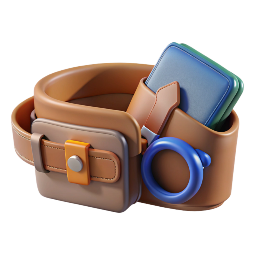 3D Render of a Versatile Utility Belt png