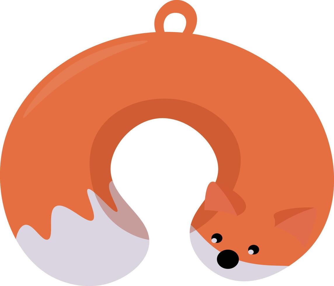 Cartoon Fox Pool Float Design vector