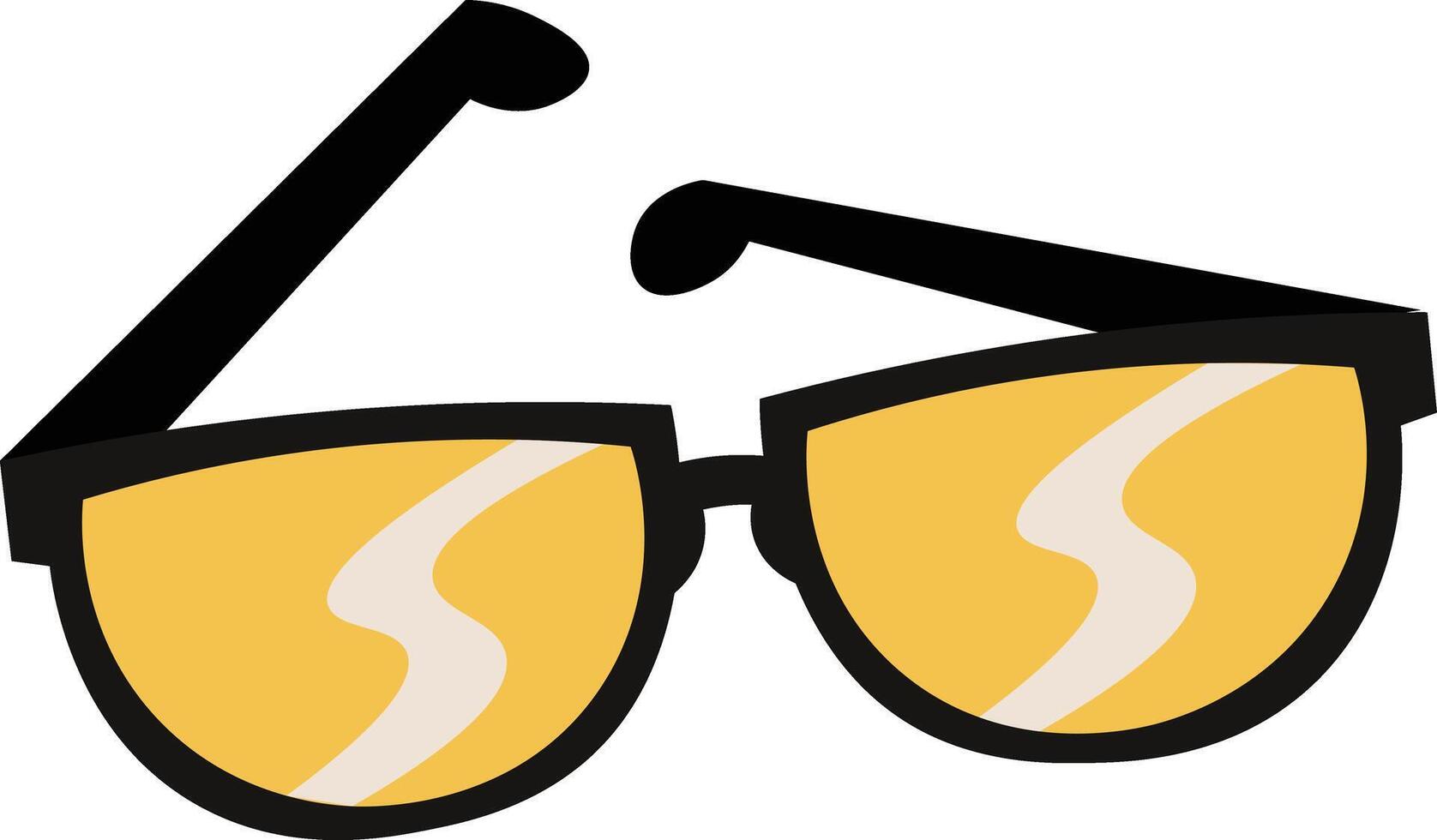 Stylized Yellow Sunglasses Illustration vector