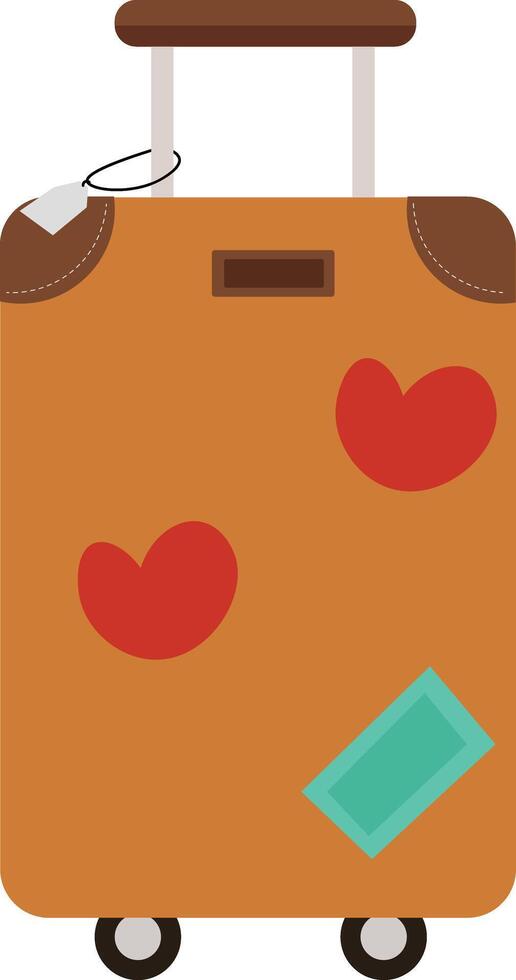 Illustration of a Travel Suitcase with Stickers vector