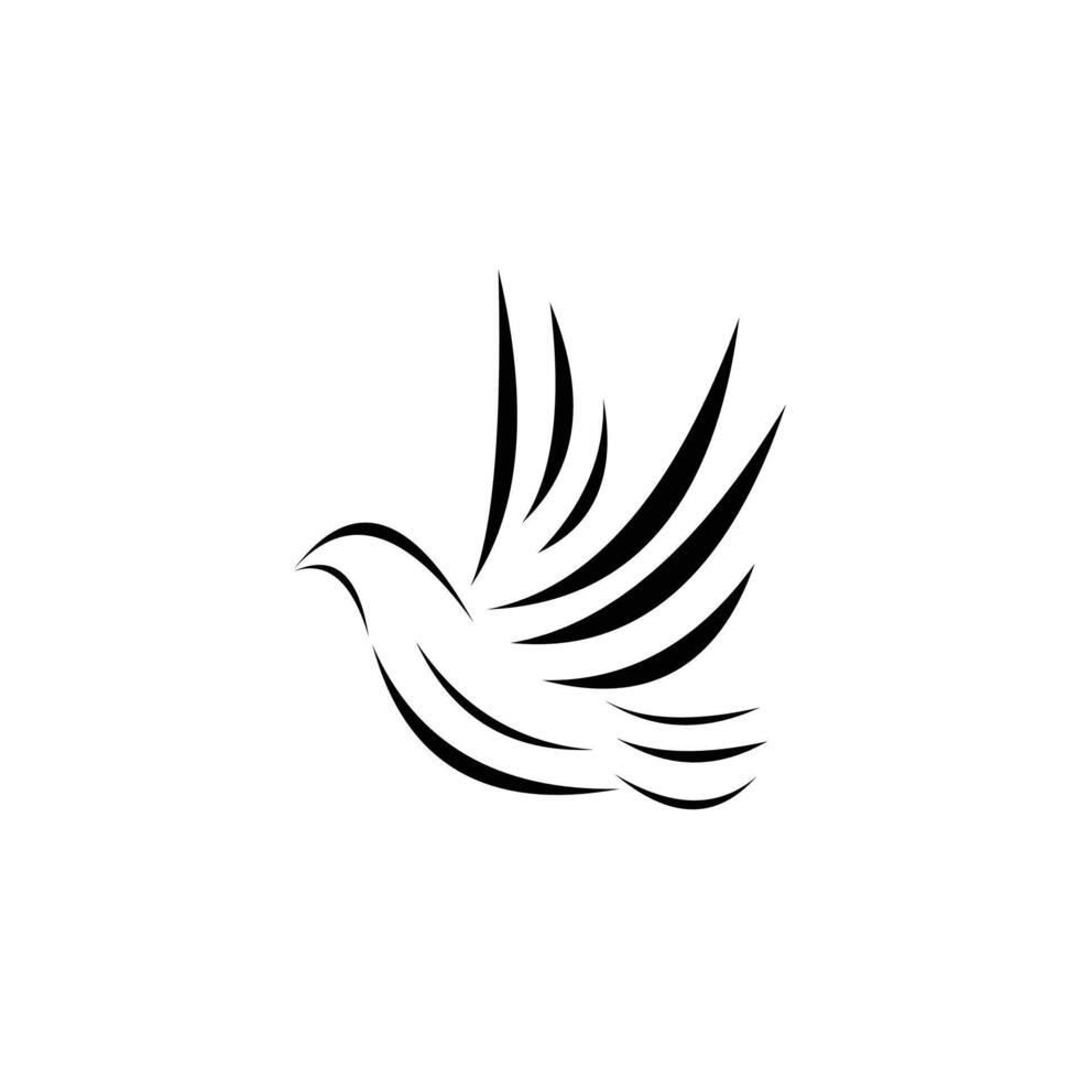 logo design flat icon abstract flying bird vector