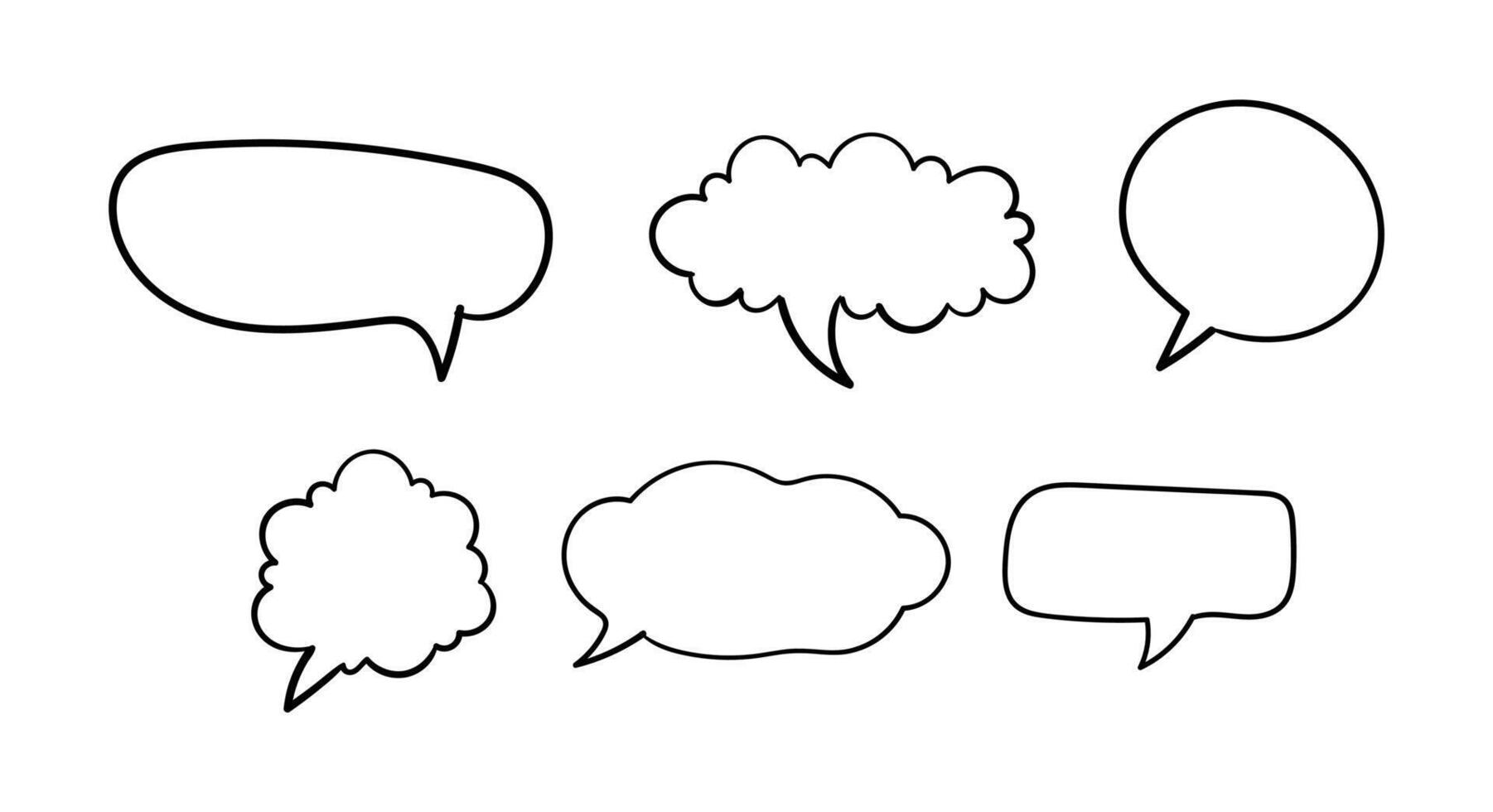 Bubble comic speech set on white background vector