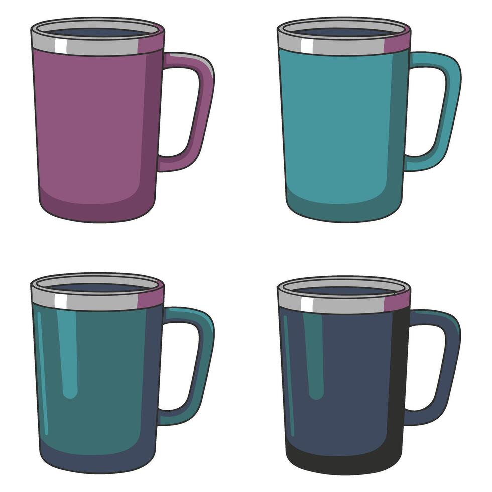 Fun and Bright Tumbler Designs Perfect for Drink-Themed Digital Projects vector