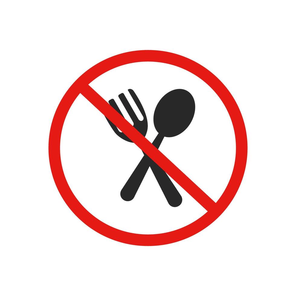No food sign. vector