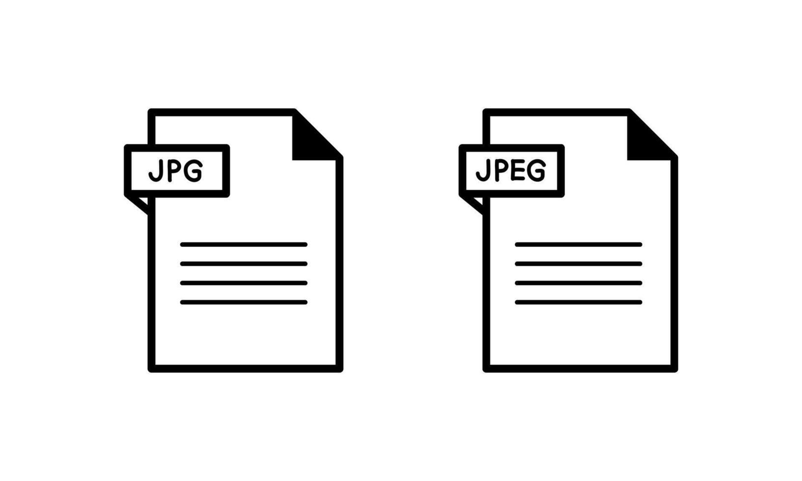 Jpg and jpeg file icon. vector