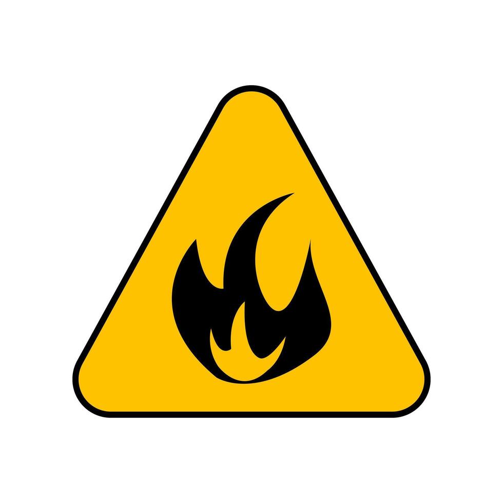 fire warning icon. vector