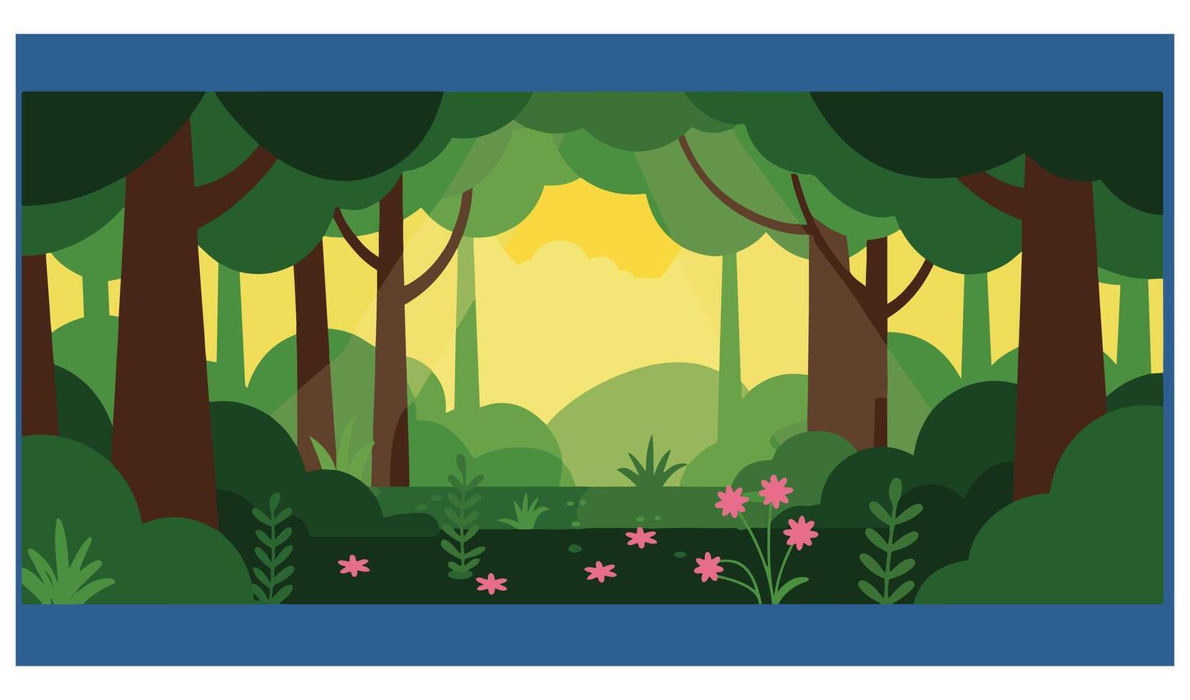 Summer time summer hot Serene mountain forest beach banner template perfect for seasonal graphics featuring forested mountain ranges vector