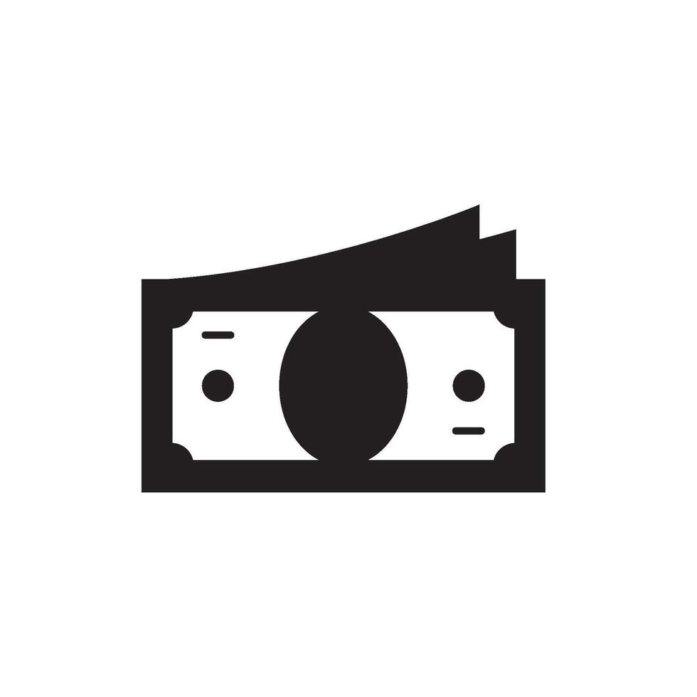 black paper Money sign icon element design web vector