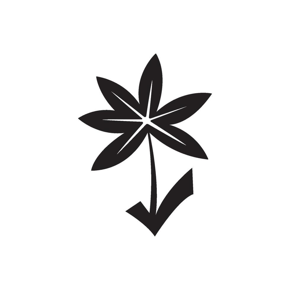 black organic checkmark sign icon element design web vector