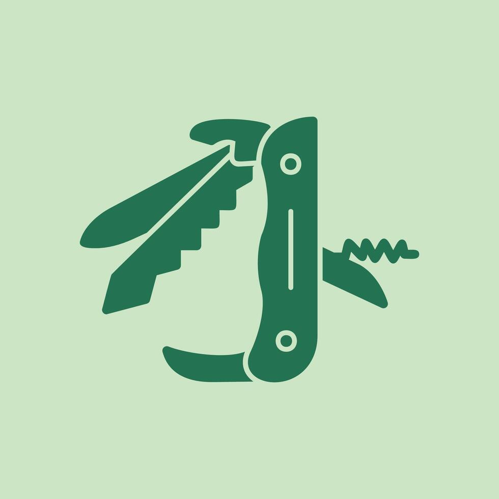 Army Knife trendy creative gorgeous abstract illustration colorful useful design vector