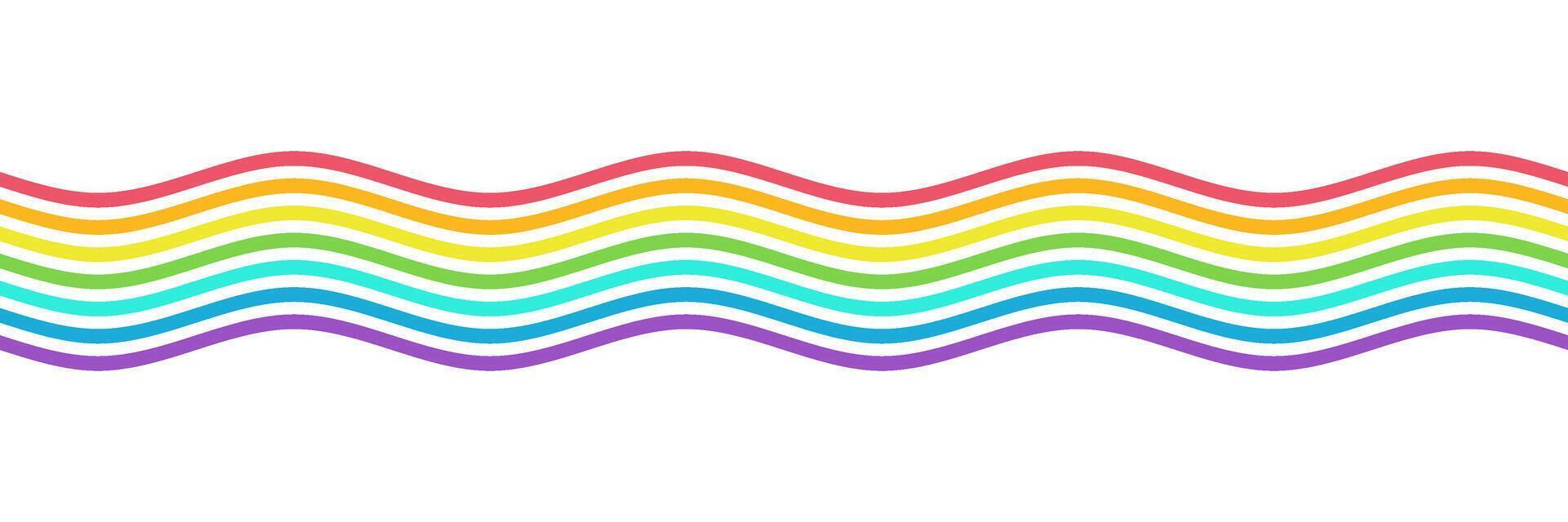 Colorful Rainbow Wave Pattern vector