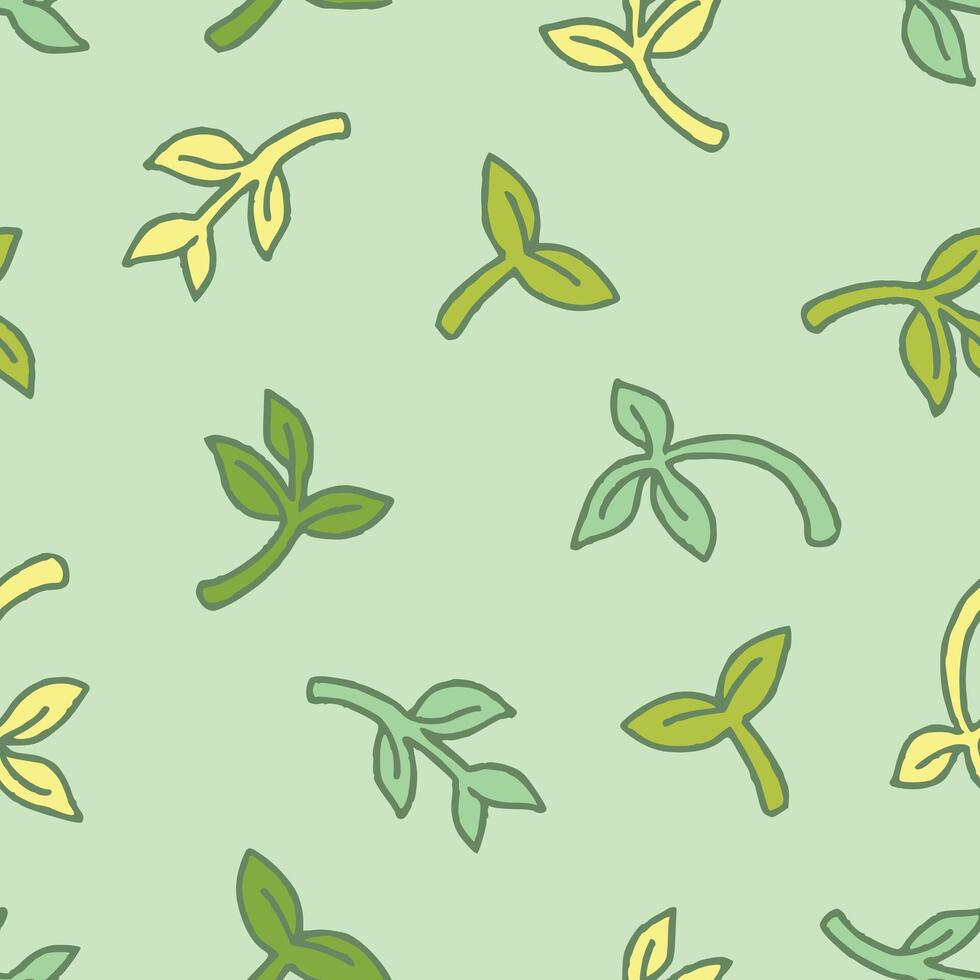 Bunch of Sprout Seamless Pattern illustration Design vector