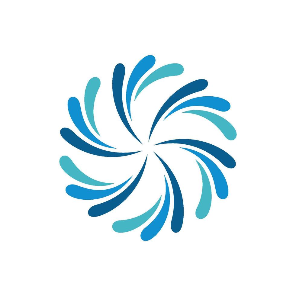 Splash Wet Water Ornamental Flower template Illustration Design. vector