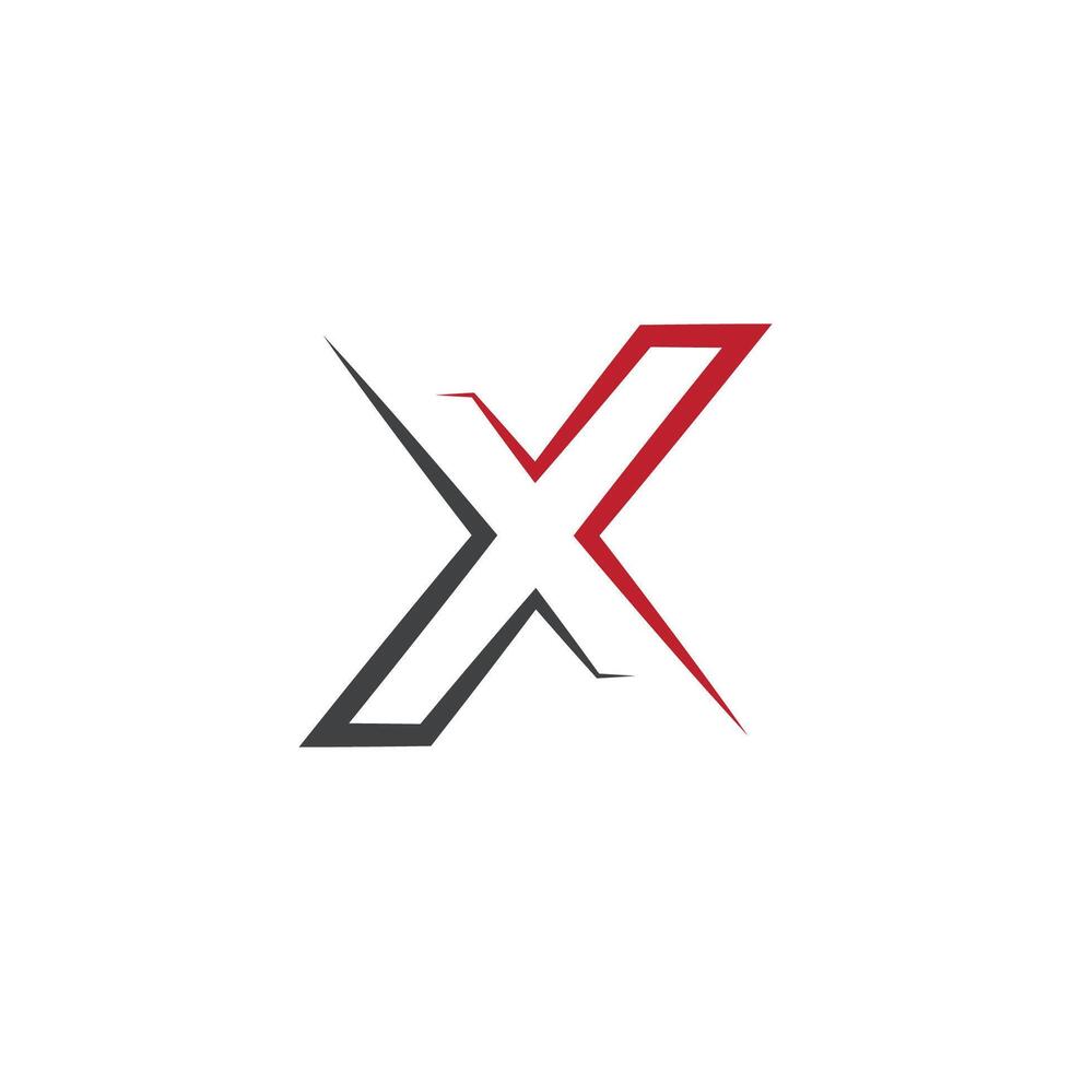 X Letter Logo Template icon vector