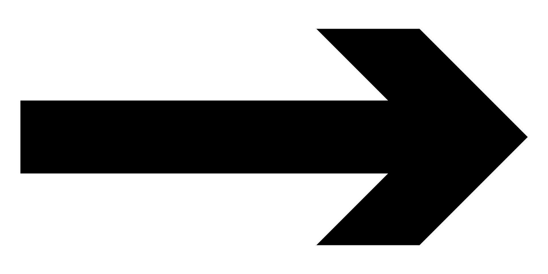 Black arrow shape element vector