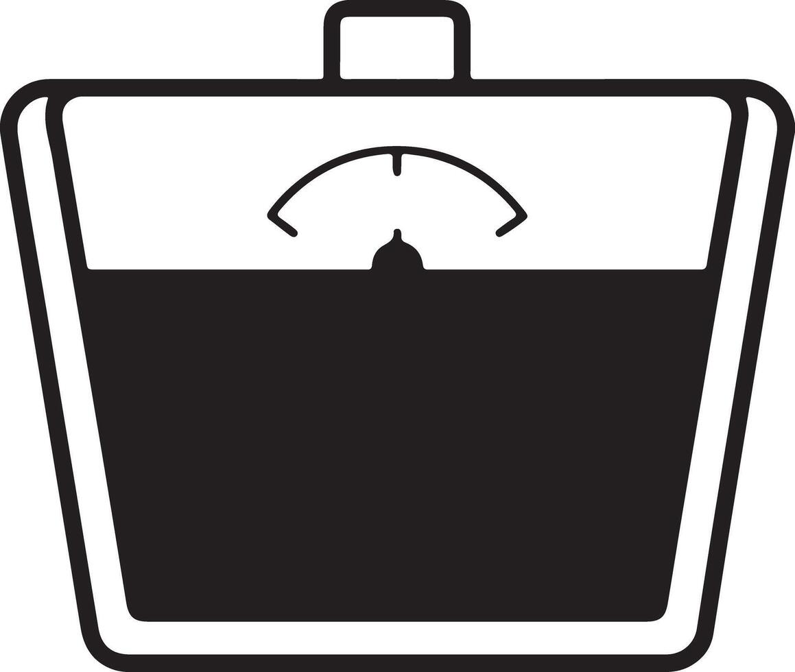 Professional Weight Scale Silhouette Coloring Art Crisp Design vector