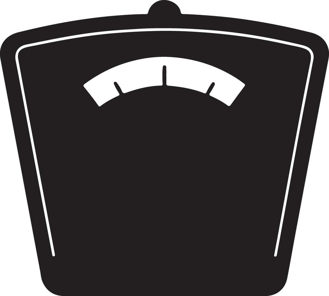 Weight Scale Silhouette Drawing Coloring Page Idea vector