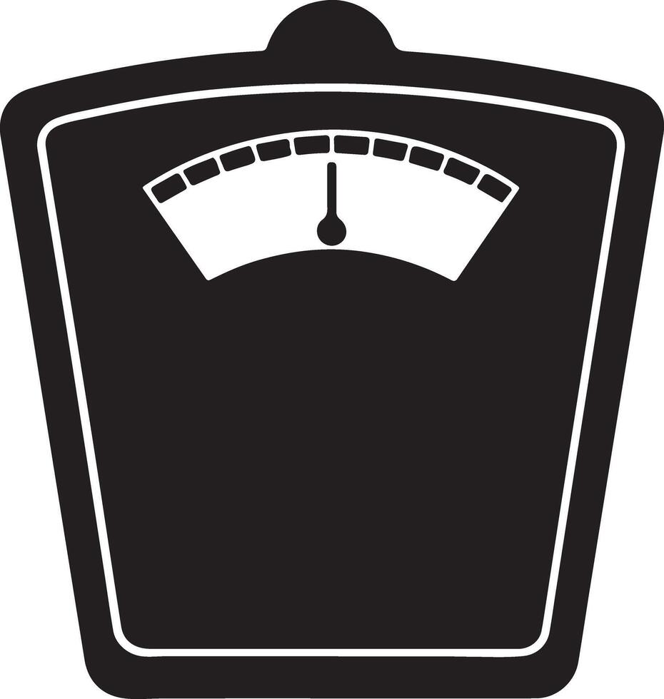 Weight Scale Outline for Creative Coloring Plain White Canvas vector