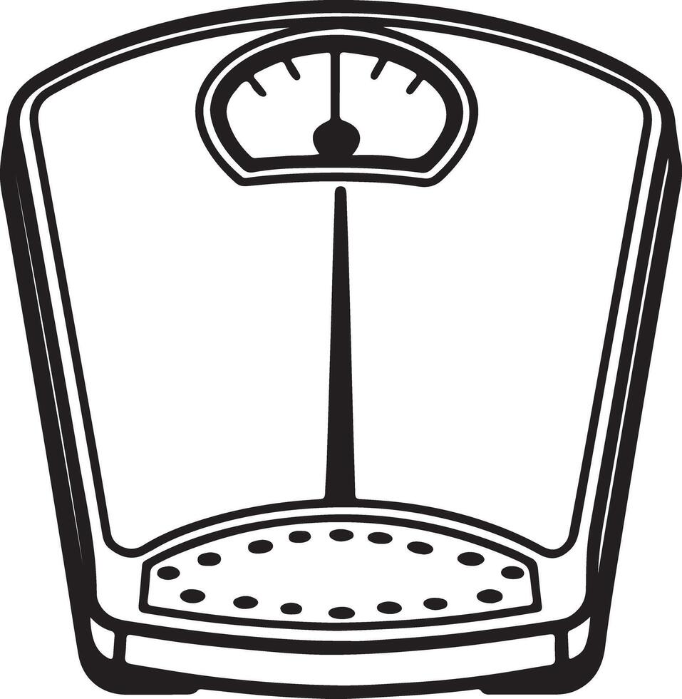 Bold Weight Scale Illustration for Coloring Style vector