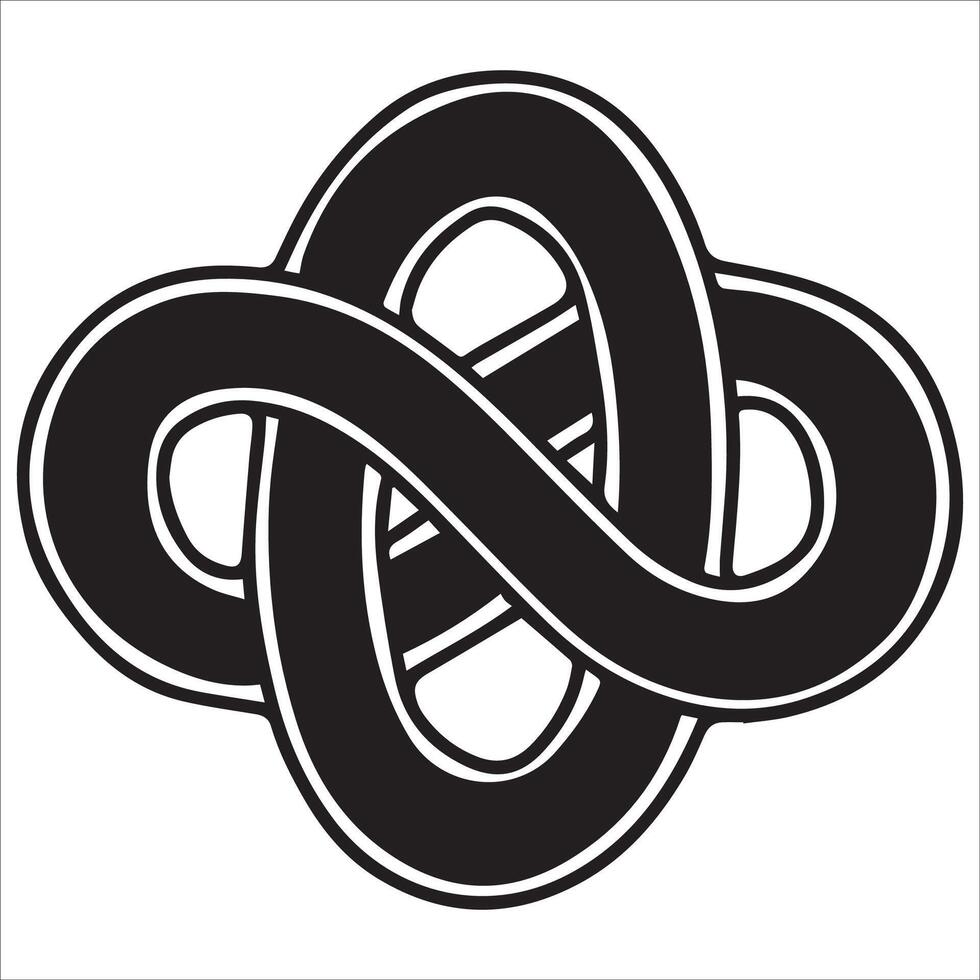 Timeless Eternal Knot Silhouette Illustration vector
