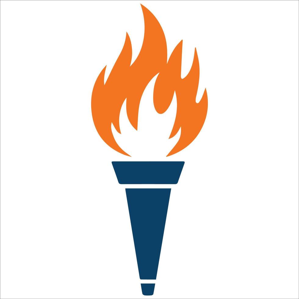 Minimalist Torch Flame Symbols Pack vector