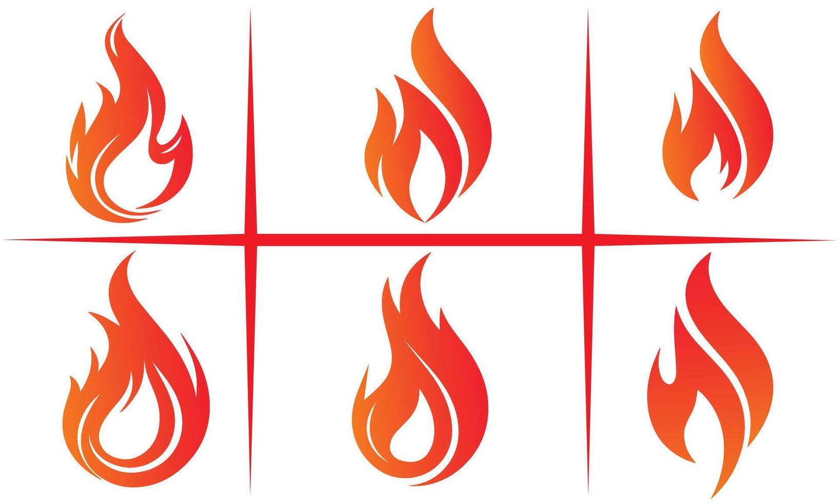 Minimalist Fire Icon Design vector