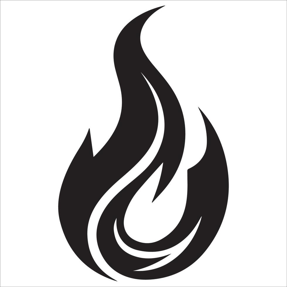 Intense Wildfire Silhouette Design vector