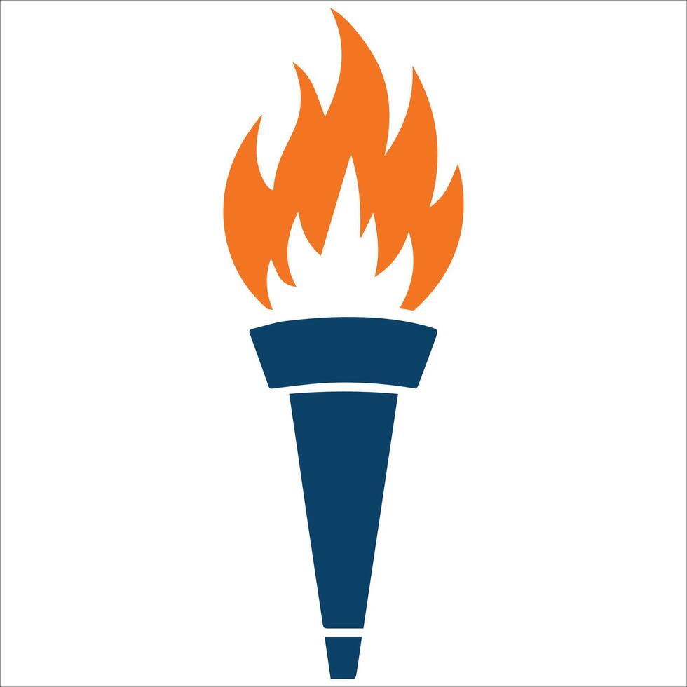 Dynamic Torch Flame Icon Designs vector