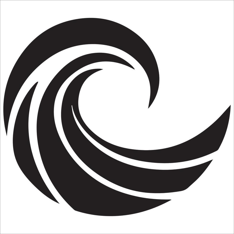 Fluid Wave Silhouette Artwork vector