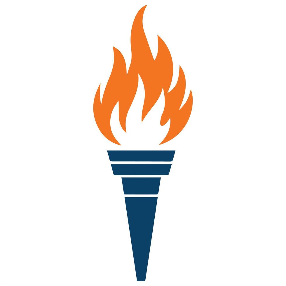 Radiant Torch Flame Icons Set vector