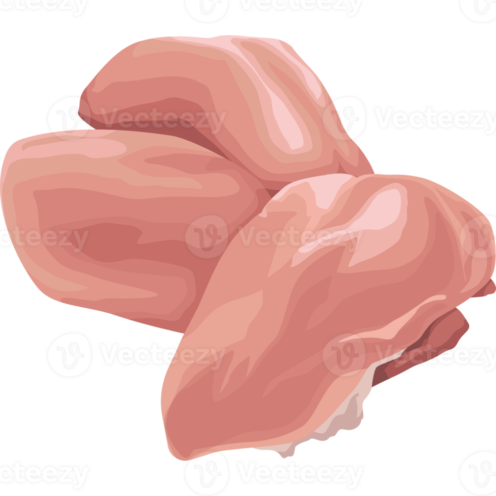 Raw chicken icon isolated png