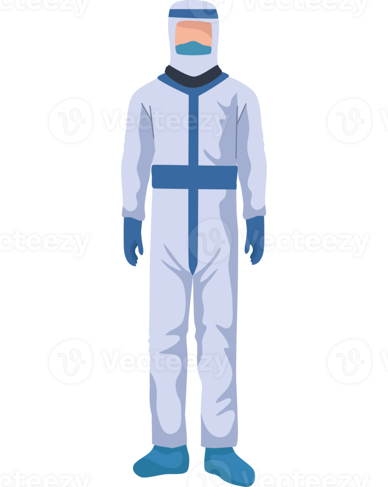 Doctor wearing safety equipment png