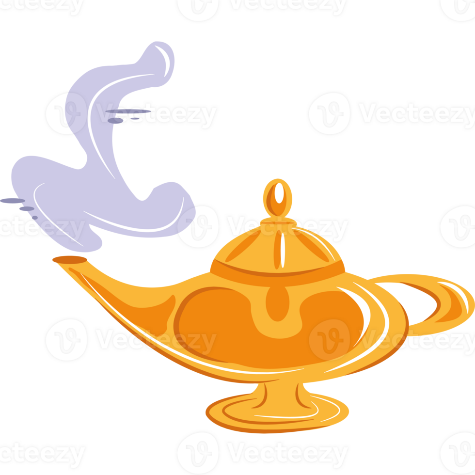 magic genie lamp magical icon isolated png