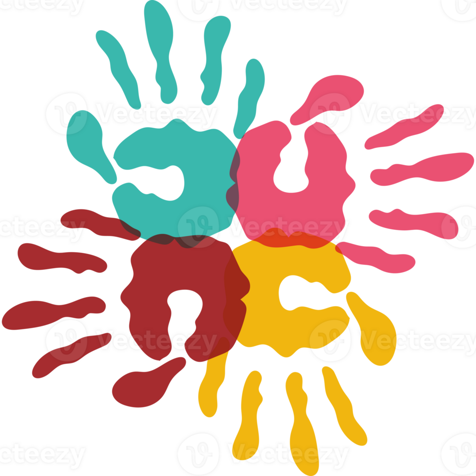 handprint paint color creative icon png