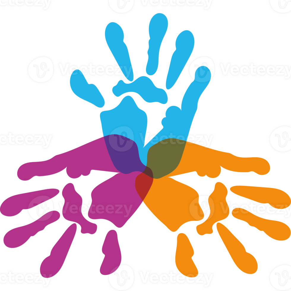handprint paint color solidarity icon isolated png
