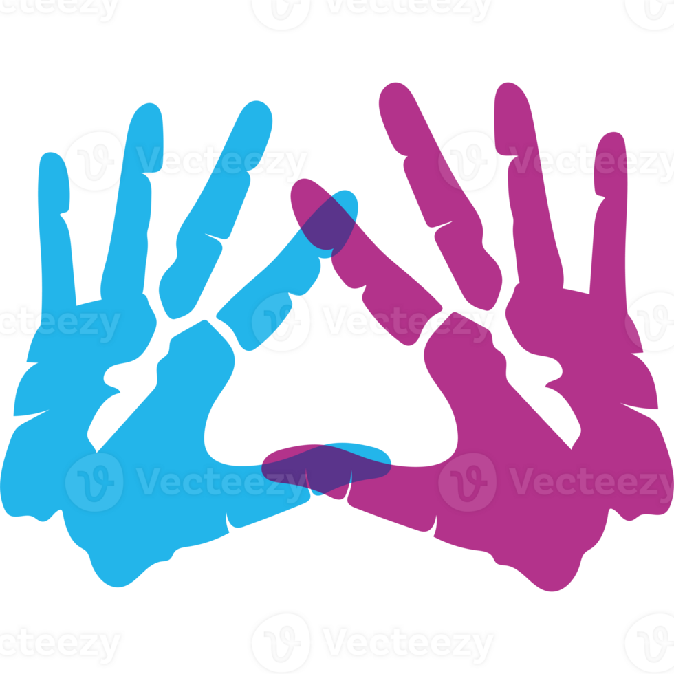handprint paint color isolated icon design png