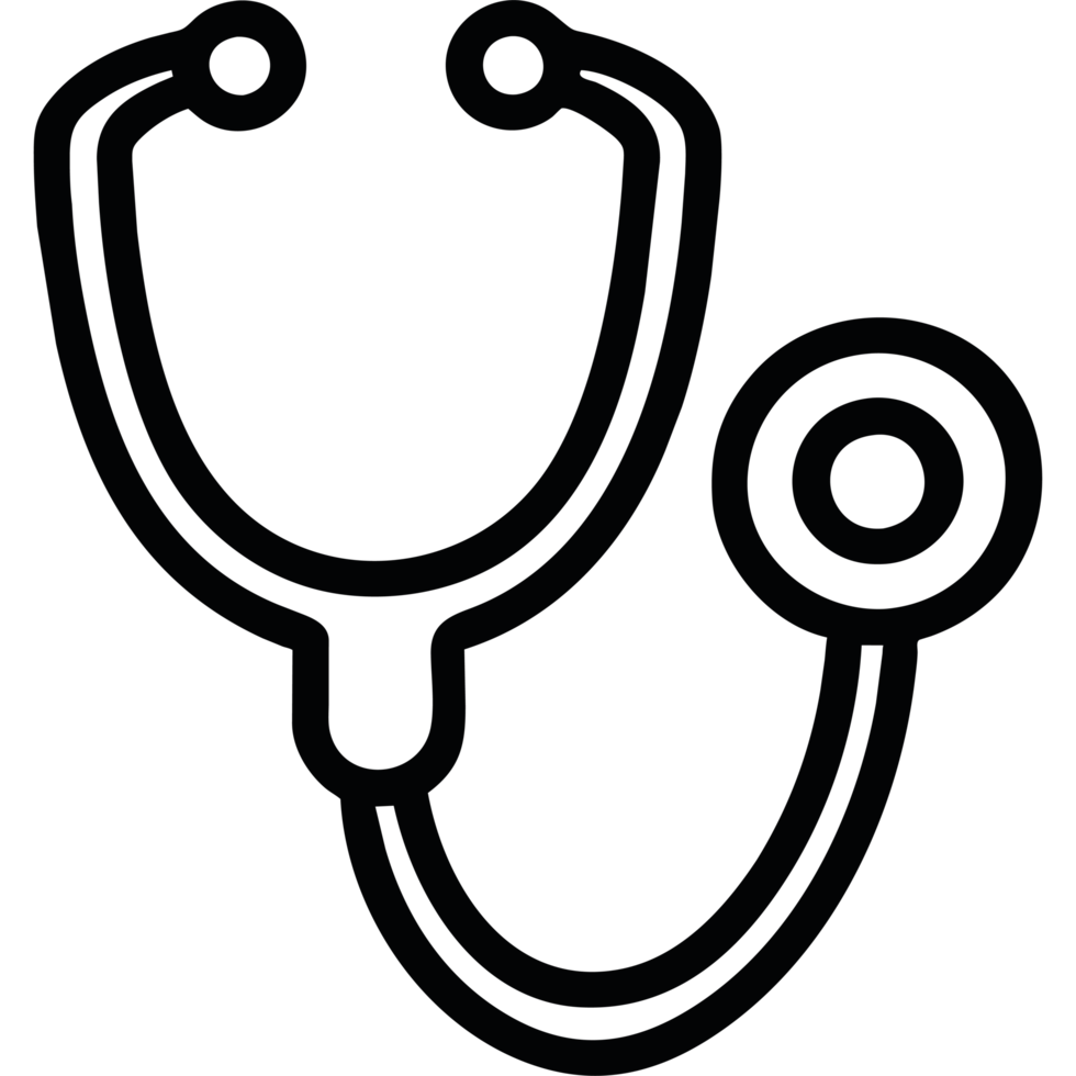 Medical stethoscope icon isolated png