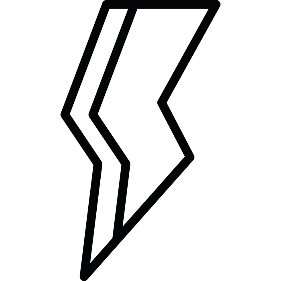 thunder icon design isolated png