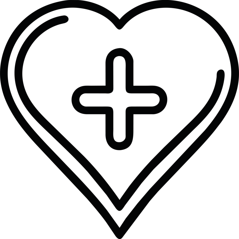 medical heart icon isolated png