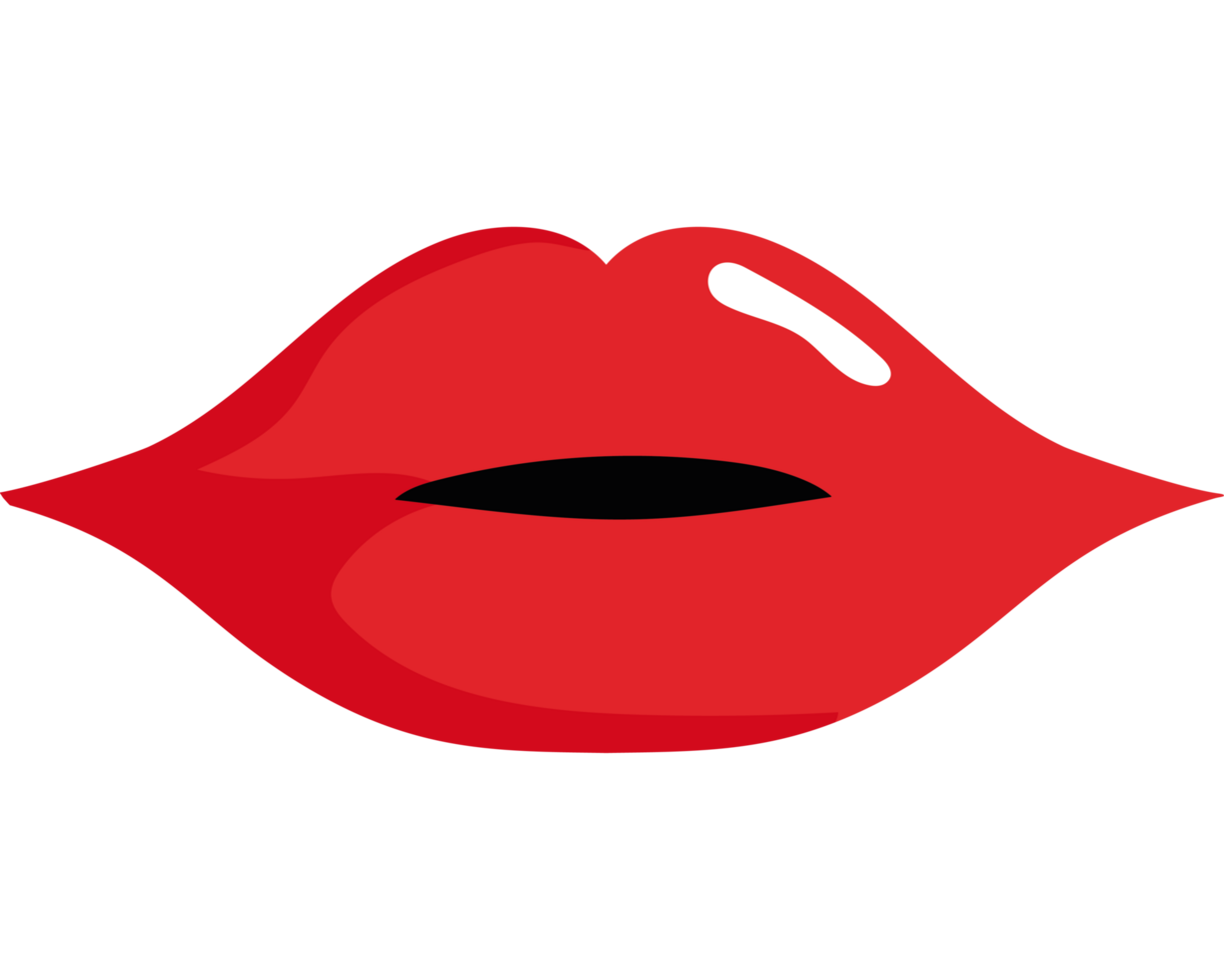 A red lips icon isolated png