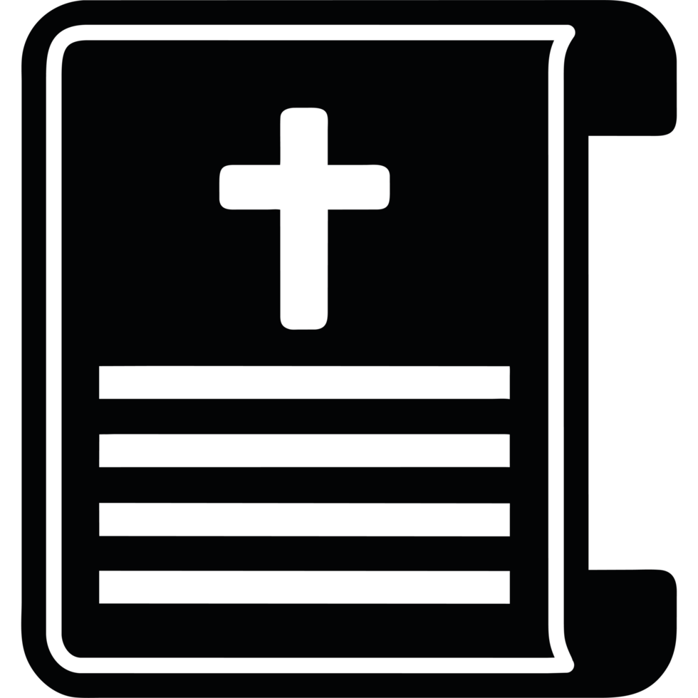 catholic religion parchment silhouette icon isolated png