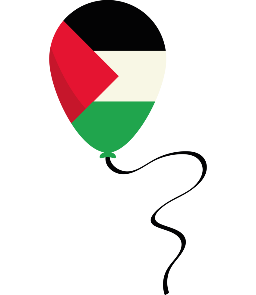 A balloon with the flag of palestine png
