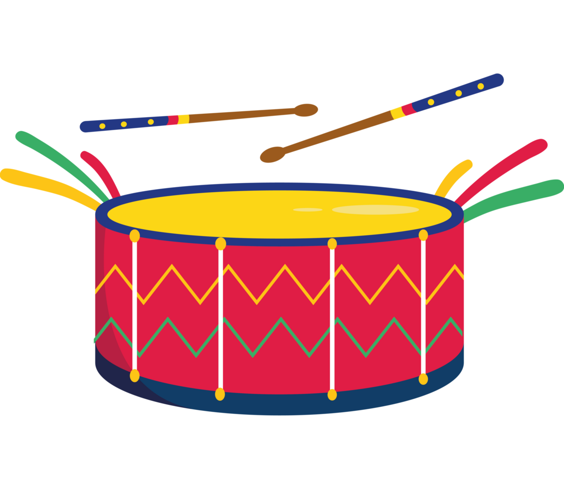 colored drum illustration png