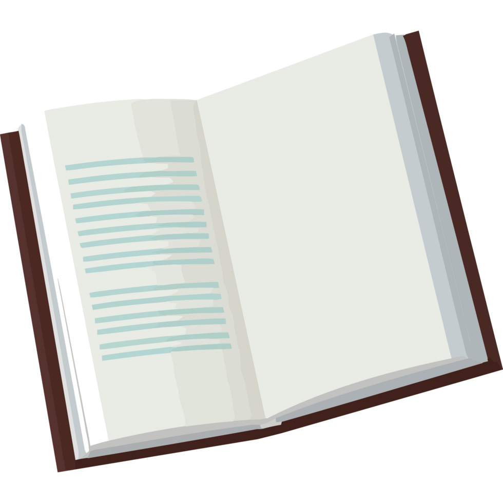 An open book with a blank page icon png