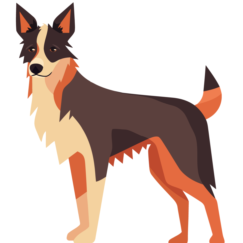 Cute puppy sitting in nature, cheerful and obedient icon isolated png