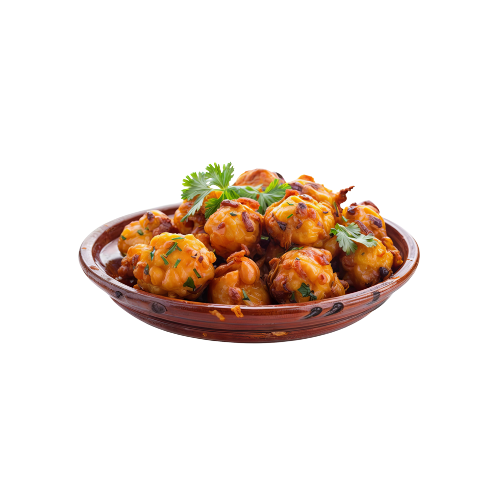 A plate of food on a black background png