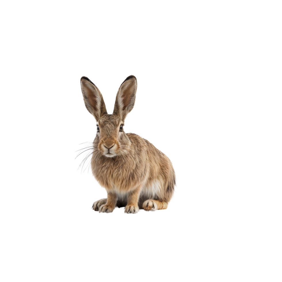 A brown rabbit is sitting on a black background png