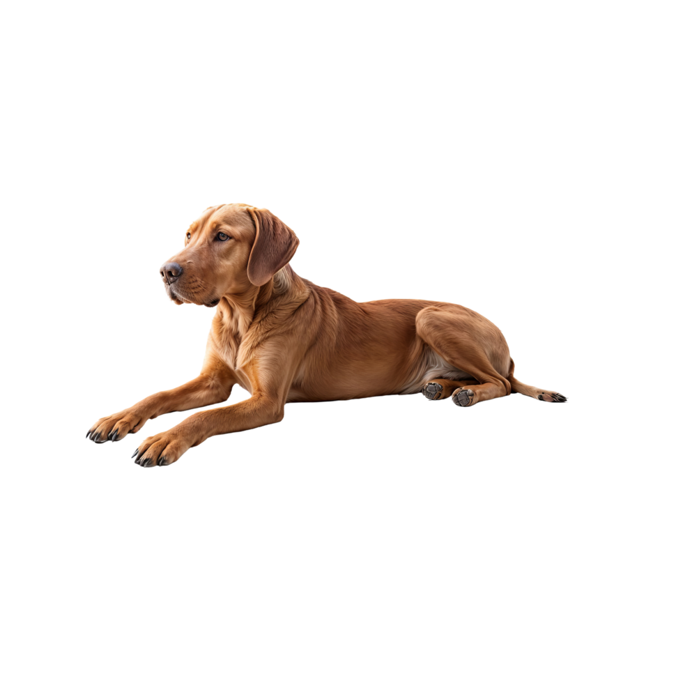 A dog laying down on a black background png