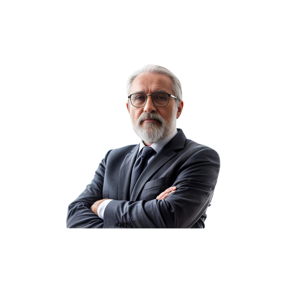 A man with a beard and glasses is standing png